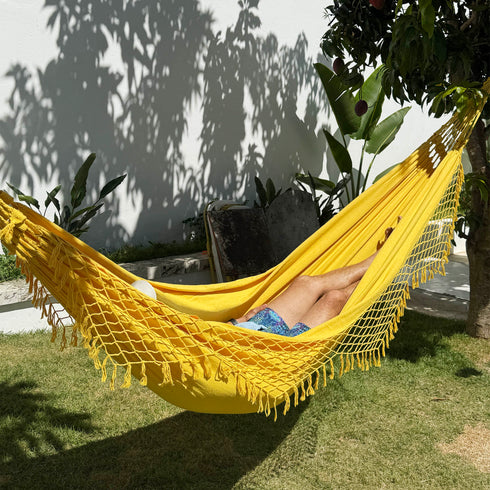 Mustard Yellow Cotton Single Hammock